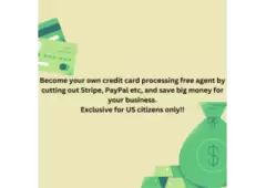 Eliminate the middleman and become a credit card processing free agent and save big money for your b